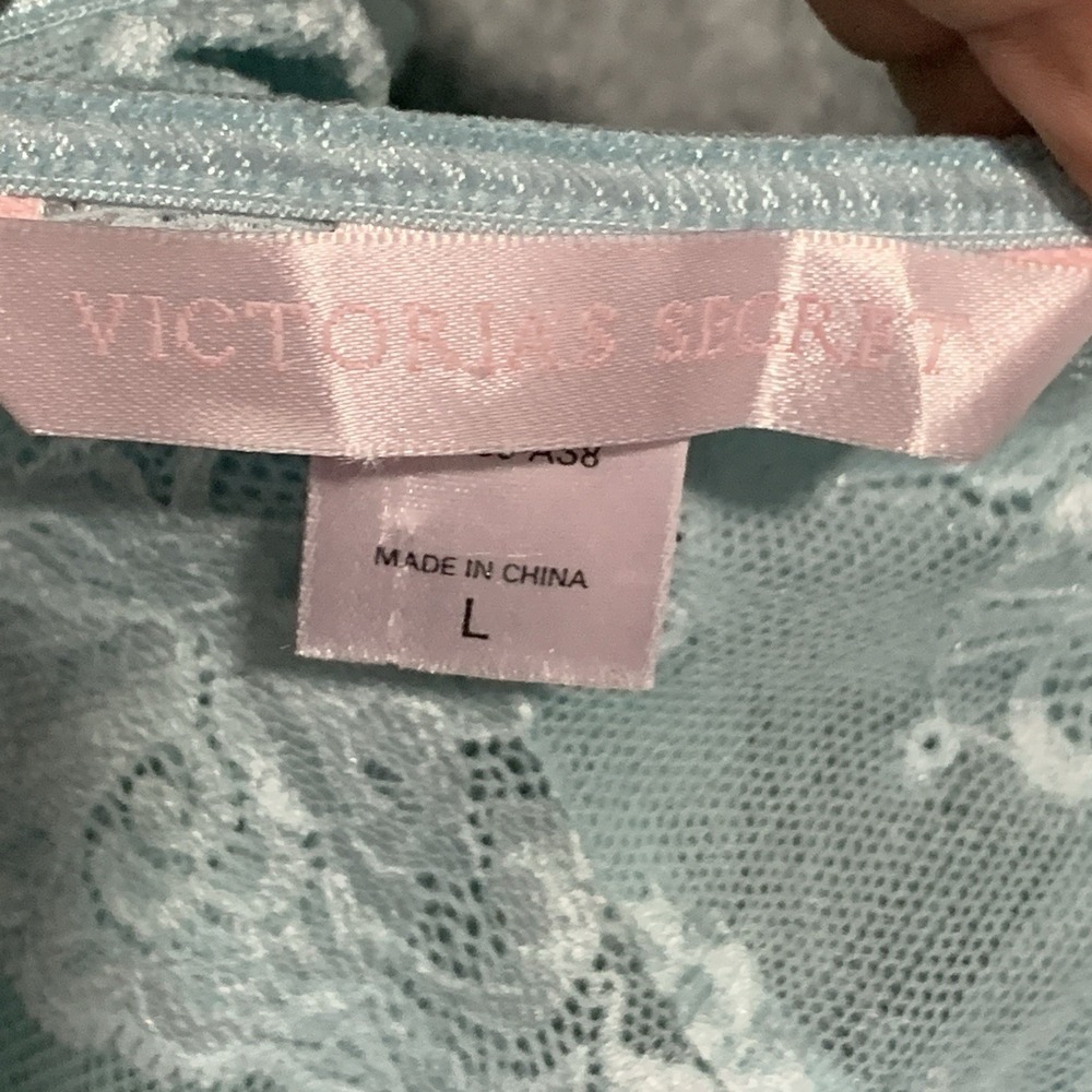 Y2K Victoria Secret Babydoll Top Sheer Lace V-Neck Lingerie Nightie Sz L - Picture 3 of 10